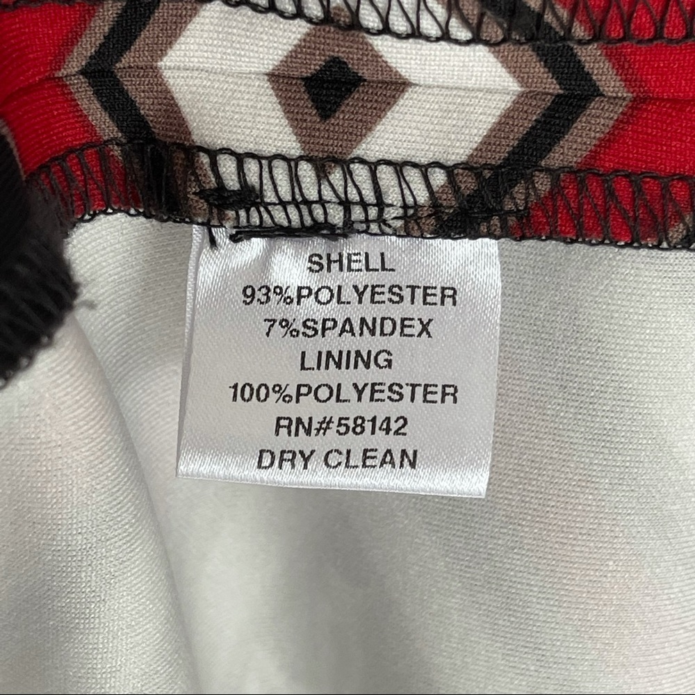 Maggy L Women’s Sleeveless V-neck Geometric Sheath  Midi Dress size 8 - Picture 3 of 14